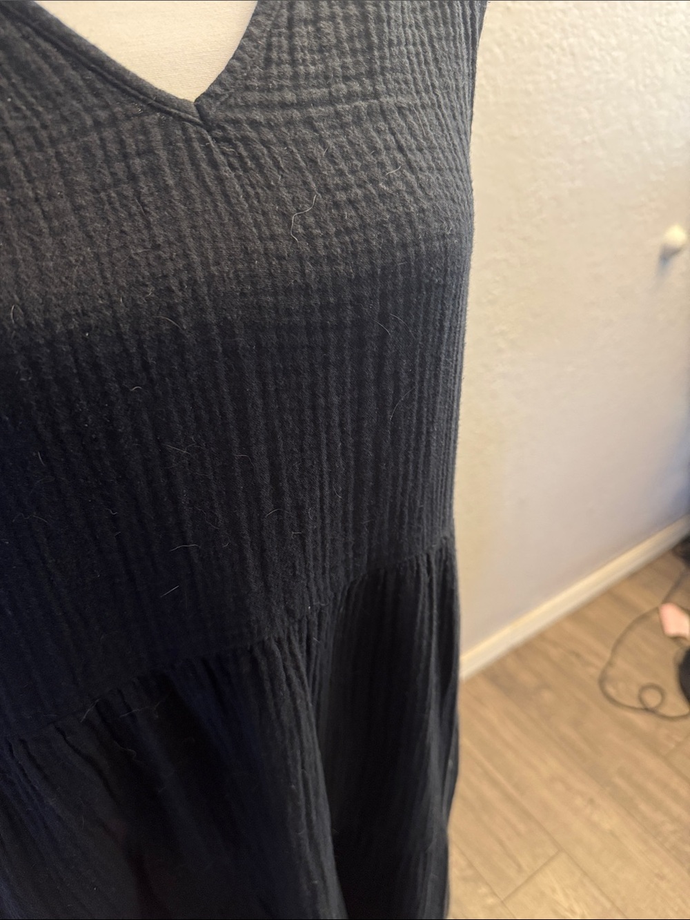 Sonoma Black Sleeveless V-Neck Tiered Maxi Dress - Picture 3 of 4
